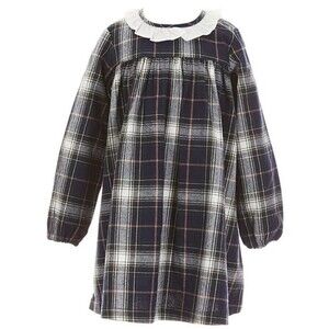 EDGEHILL COLLECTION Dress Long Sleeve Peter Pan plaid dress 100% cotton size 6